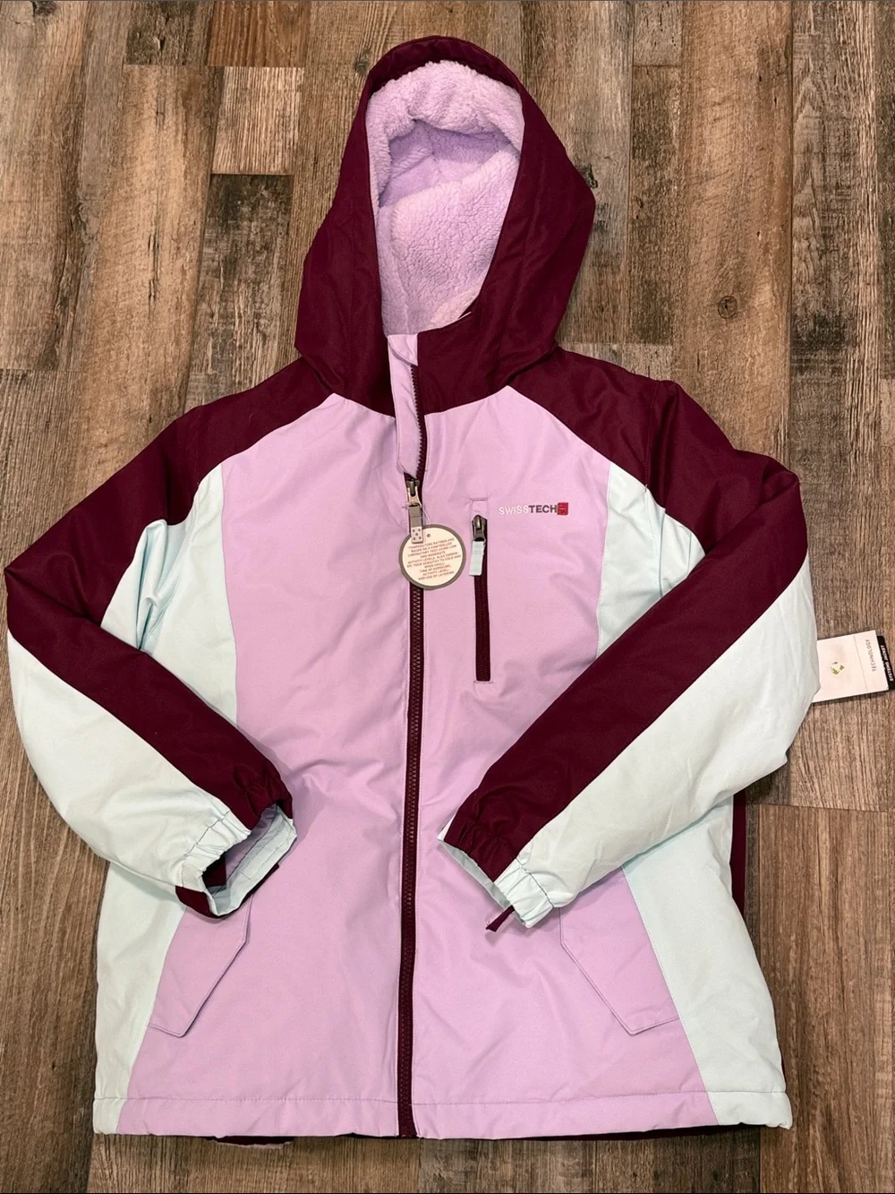 NWT Swiss Tech Girls' 3-in-1 Systems Winter Jacket Size 14 16